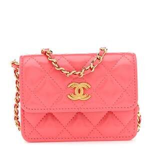 Chanel Shiny Lambskin Quilted Card #230790C17B